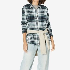 Madewell Flannel Oversized Sunday Shirt in Cronston Plaid